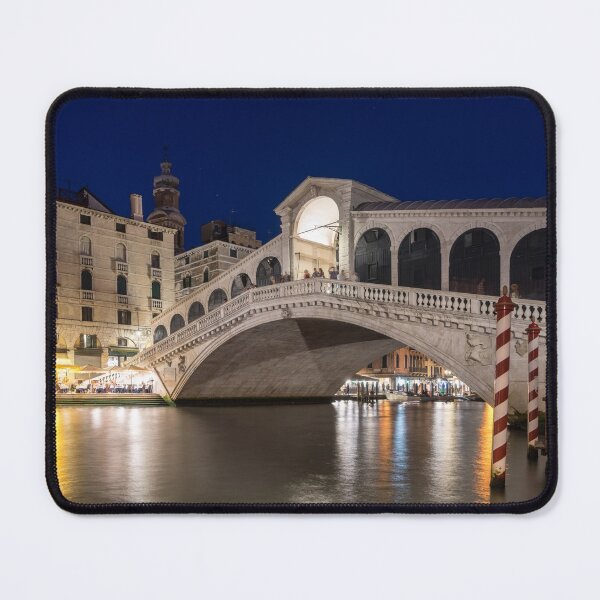 Item preview, Rialto Bridge Midnight - Venice Italy Night Magic designed and sold by Georgia Mizuleva.