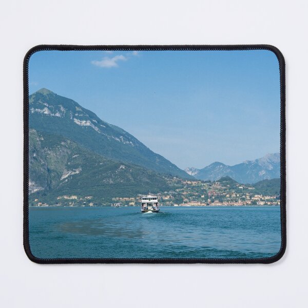 Item preview, Lake Como Gems - a Ferryboat Approaching Charming Menaggio on Lago di Como in Lombardy Italy  designed and sold by Georgia Mizuleva.