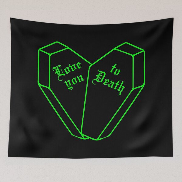 Artikelvorschau, Ich liebe dich zu Tode: Green Gothic Coffin Heart Line Art entworfen und verkauft von Suspiria96.
