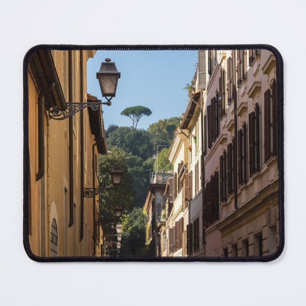 Item preview, Gallivanting Around in Rome Italy - Small Street with a Signature Umbrella Pine designed and sold by Georgia Mizuleva.