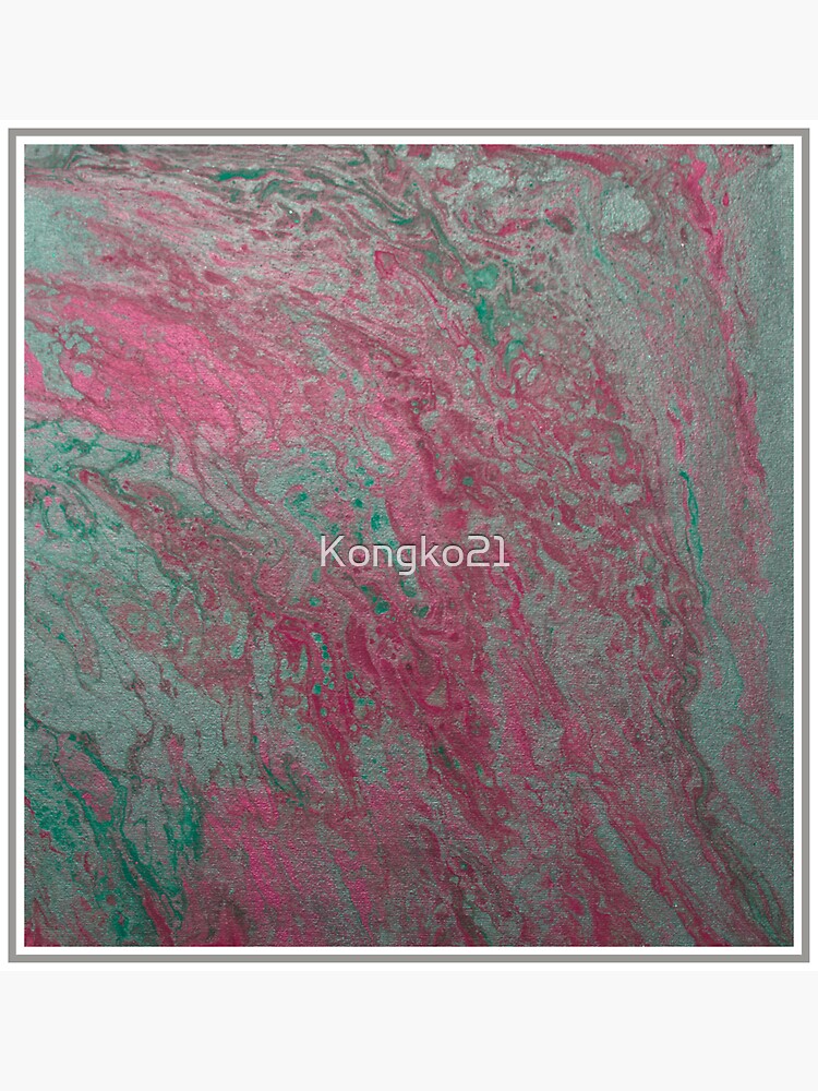 "Electric Fight between Pink and Green " Sticker for Sale by Kongko21