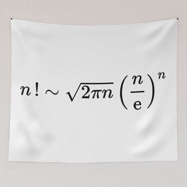 Item preview, stirling approximation of factorial, calculus and math designed and sold by NoetherSym.