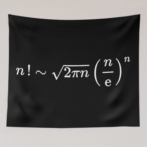 Item preview, Stirling approximation of factorial, calculus and math designed and sold by NoetherSym.