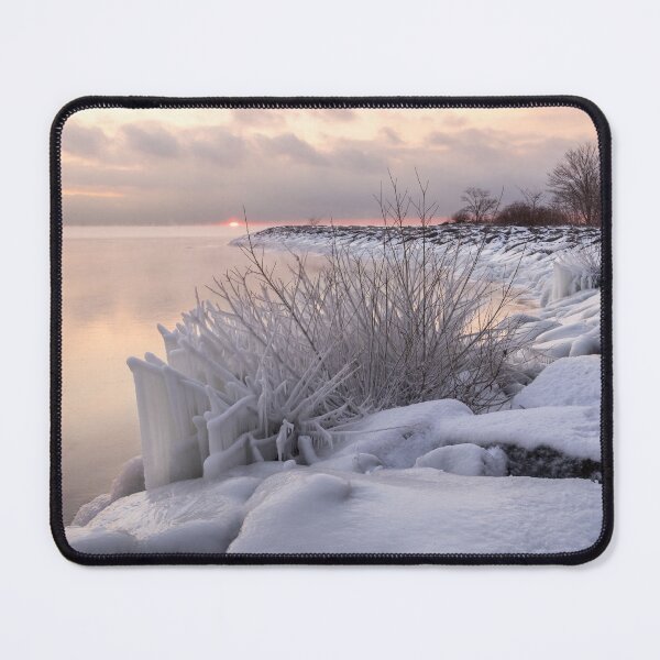 Item preview, Sunrise on Ice - Wintry Glory on Lake Ontario designed and sold by Georgia Mizuleva.