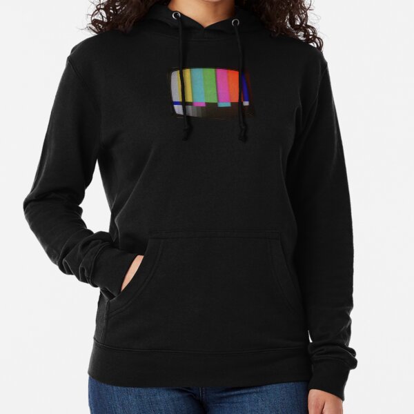 Old School TV glitch design Lightweight Hoodie