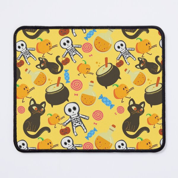 Item preview, Squash Goals Yellow Light Yellow Halloween Cat Skull Candy Pumpkin pattern designed and sold by IMYGREAT32.