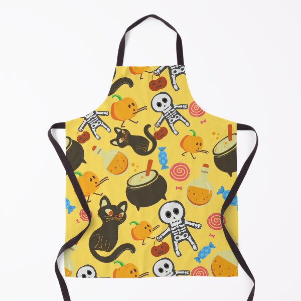 Item preview, Squash Goals Yellow Light Yellow Halloween Cat Skull Candy Pumpkin pattern designed and sold by IMYGREAT32.
