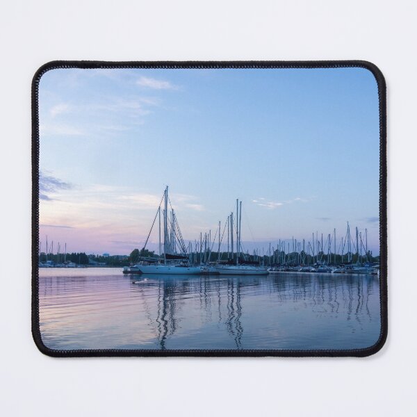 Item preview, Soft Blue and Pink Ripples - Yachts and Clouds Reflections designed and sold by Georgia Mizuleva.