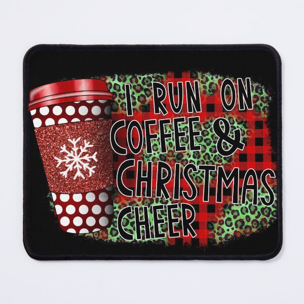 Item preview, Buffalo plaid cheetah I run on coffee and Christmas cheer leopard- men’s/ women’s/ kids Christmas designed and sold by Designs Of all kinds.