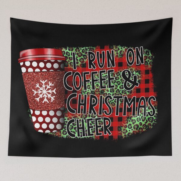 Item preview, Buffalo plaid cheetah I run on coffee and Christmas cheer leopard-  men’s/ women’s/ kids Christmas  designed and sold by Designs Of all kinds.
