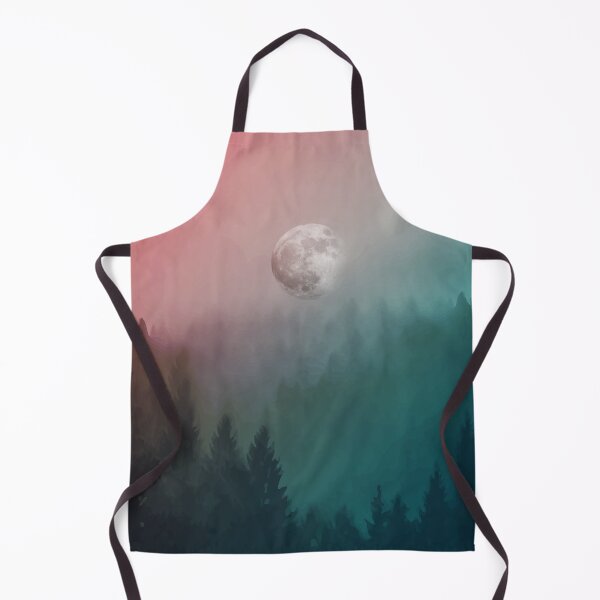 Item preview, foggy forest, fog, mist, moon, stars, space, sky designed and sold by Collagedream.