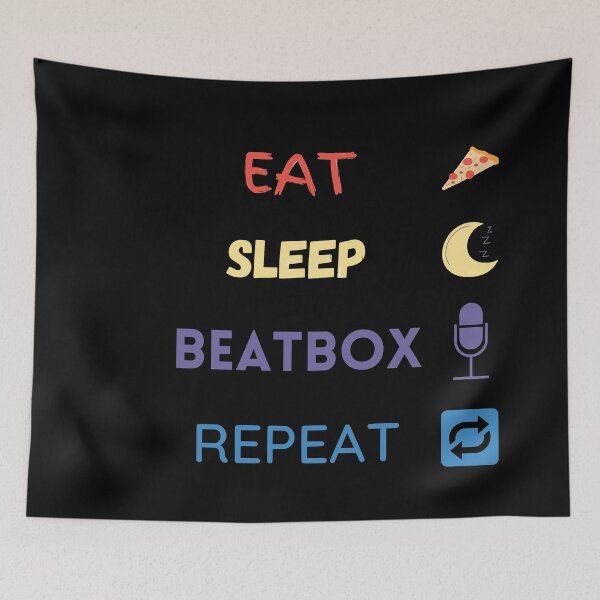 Item preview, Eat Sleep Beatbox Repeat designed and sold by Anuragwk.
