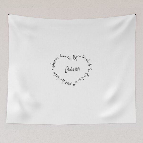 Item preview, Psalm 107:1 Bible Quote Love Heart designed and sold by OurLordsLove.