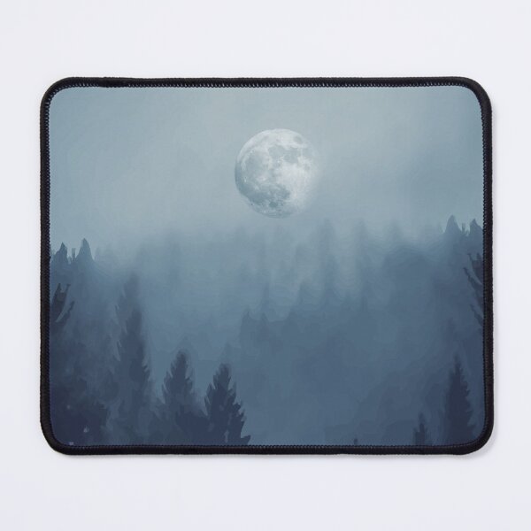 Item preview, forest, fog, mist, moon, stars, space, sky designed and sold by Collagedream.