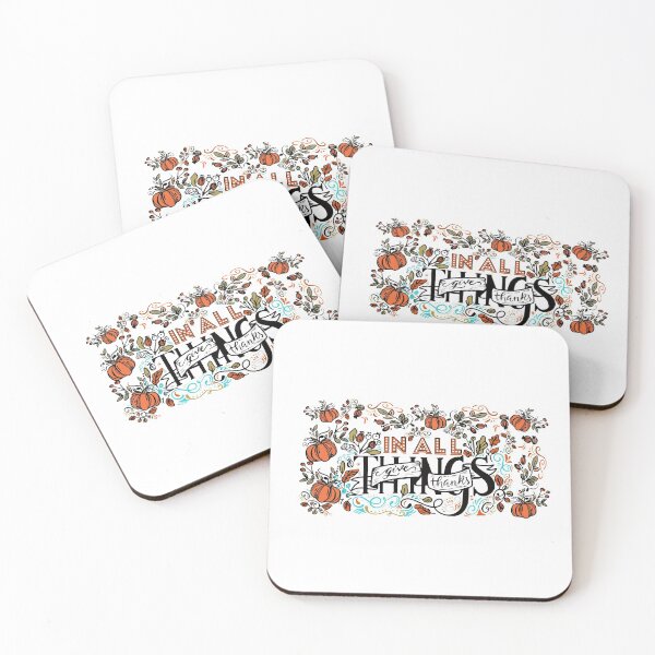 Item preview, IN ALL THINGS GIVE THANKS WITH PUMPKINS designed and sold by wildwhimsical.