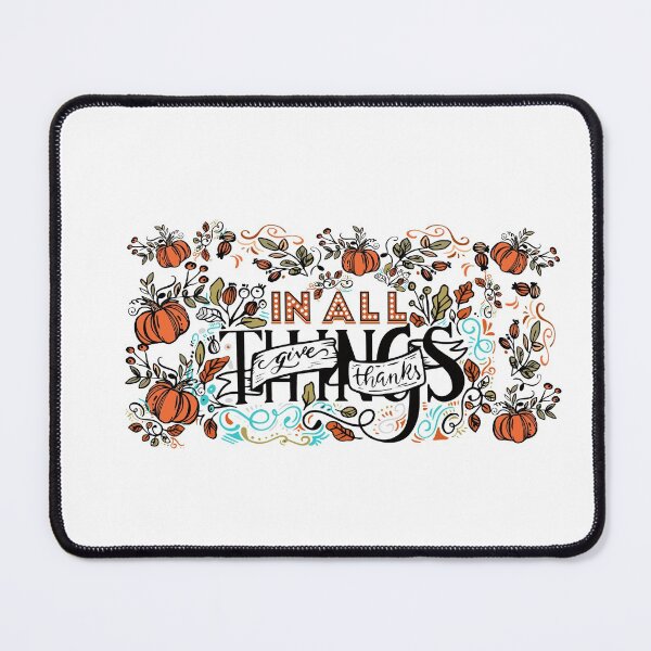 Item preview, IN ALL THINGS GIVE THANKS WITH PUMPKINS designed and sold by wildwhimsical.