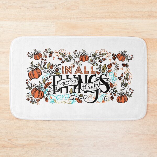 Item preview, IN ALL THINGS GIVE THANKS WITH PUMPKINS designed and sold by wildwhimsical.