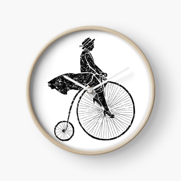 Frau auf Hochrad | Woman on a Penny-Farthing bicycle Uhr