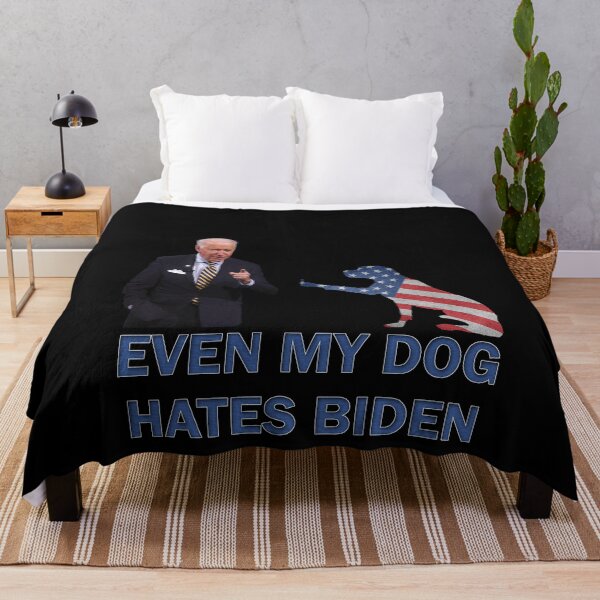 Item preview, DOG SHOWS MIDDLE FINGER TO BIDEN, Even My Dog Hates Biden, FJB designed and sold by Your Favorite Shop.