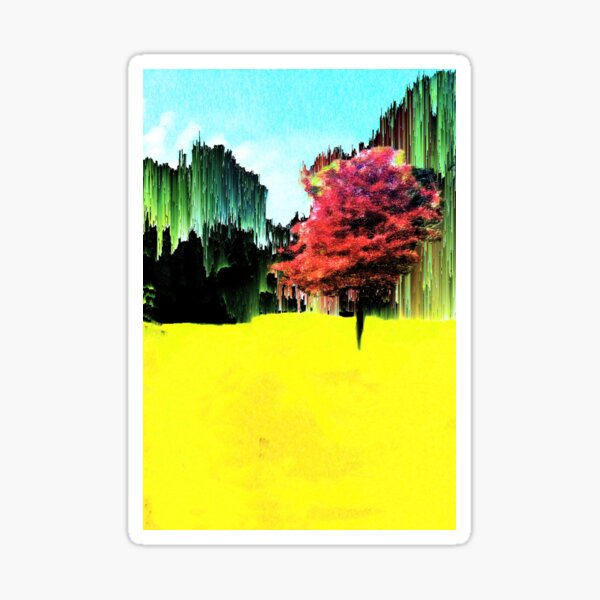Red Maple Tree Against the World Sticker