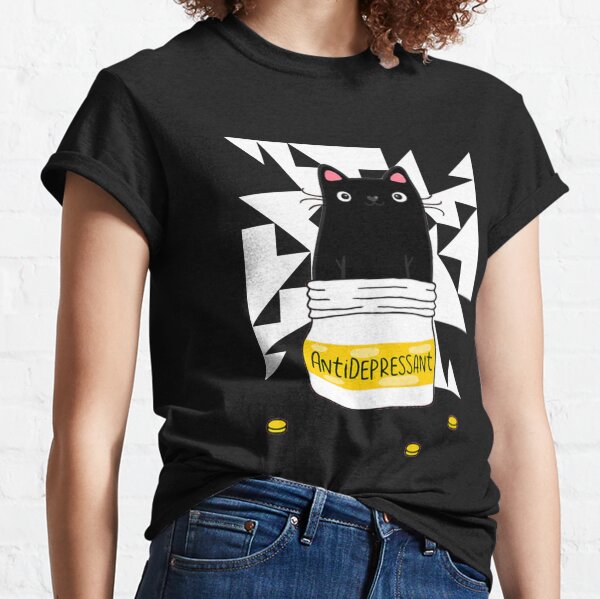 Lucifer Ella Antidepressivum Katze Classic T-Shirt