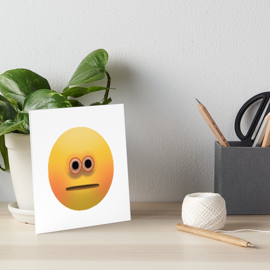 Shush Cursed Emoji | Art Board Print