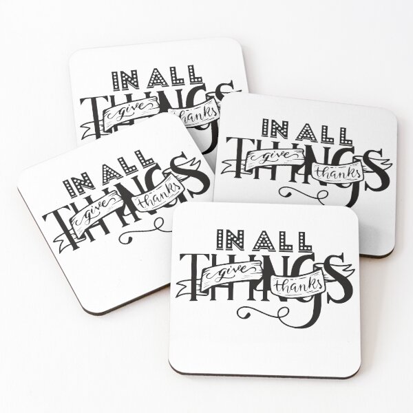 Item preview, IN ALL THINGS GIVE THANKS TEXT designed and sold by wildwhimsical.