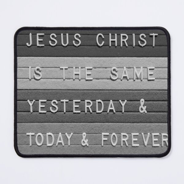 Item preview, Christ Is The Same Forever Letterboard (black and white edit) designed and sold by Grace Feucht.