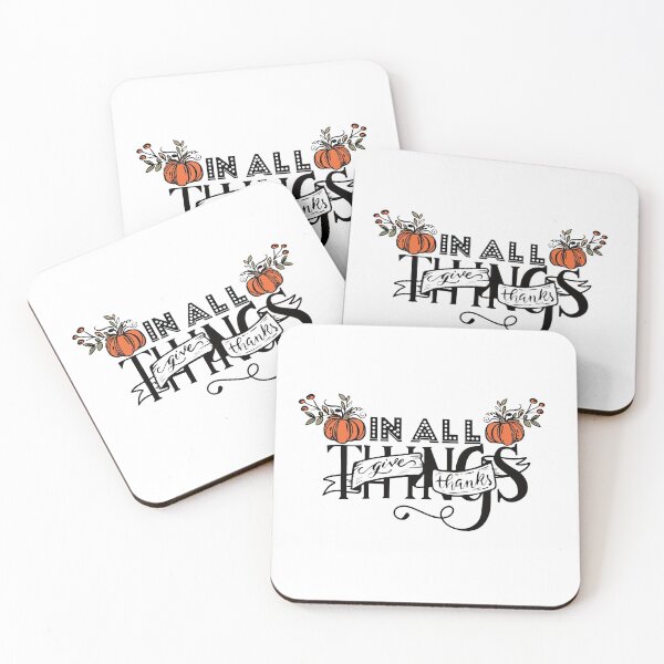 Item preview, IN ALL THINGS GIVE THANKS WITH PUMPKIN TEXT designed and sold by wildwhimsical.