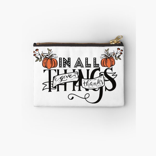 Item preview, IN ALL THINGS GIVE THANKS WITH PUMPKIN TEXT designed and sold by wildwhimsical.