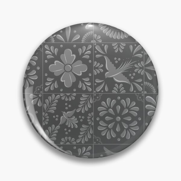 Item preview, Mexican Gray Talavera Tile Pattern by Akbaly designed and sold by Akbaly.