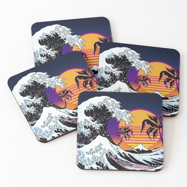 Item preview, Great Wave off Kanagawa 80s Retro Aesthetic  designed and sold by ind3finite.