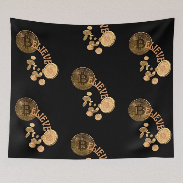 Item preview,  Bitcoin Believe-Black Background  designed and sold by Trendi61.