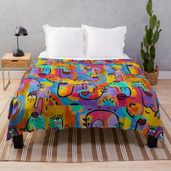 Item preview, Colorful abstract faces - Art print designed and sold by Ysivie.
