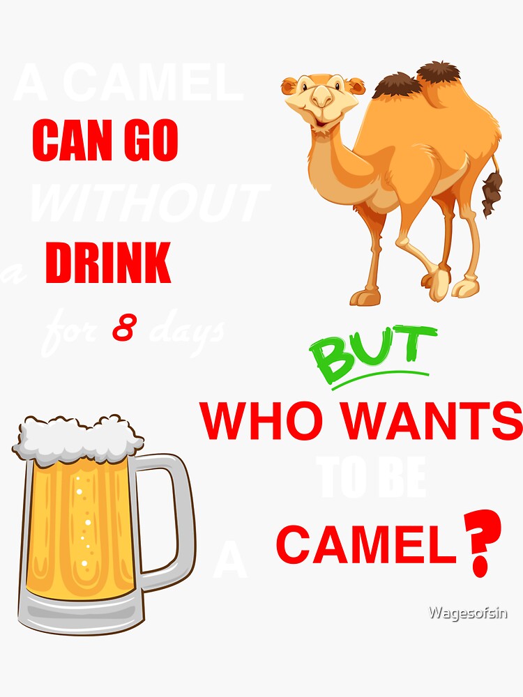 "A camel can go without a drink for 8 days, but who wants to be a camel