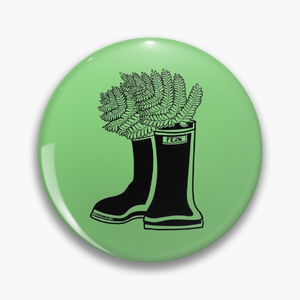 Item preview, Fern Black Lineart Rain Boot designed and sold by Krystal Thomas.