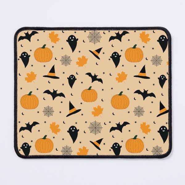 Item preview, Cute Halloween patterns orange pumpkin ghost & bats orange pastel halloween designed and sold by UniqueMw.
