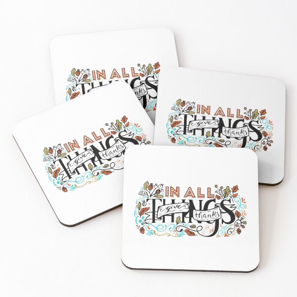 Item preview, IN ALL THINGS GIVE THANKS WITH FLORAL designed and sold by wildwhimsical.