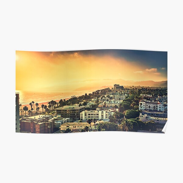 Santa Monica Sundown by Mike-Hope Poster