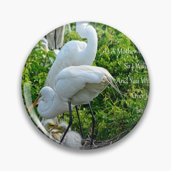 Item preview, Great Egrets And Babies Isaiah 66 13 designed and sold by LisaWootenPhoto.