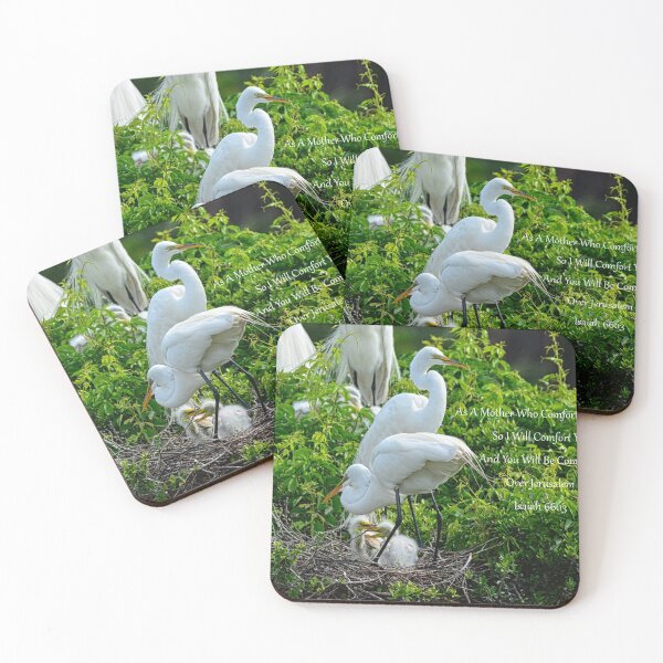 Item preview, Great Egrets And Babies Isaiah 66 13 designed and sold by LisaWootenPhoto.