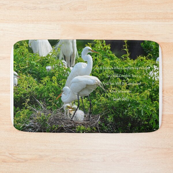 Item preview, Great Egrets And Babies Isaiah 66 13 designed and sold by LisaWootenPhoto.