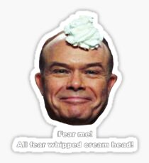 Red Forman Whipped Cream Head (white letters) Sticker