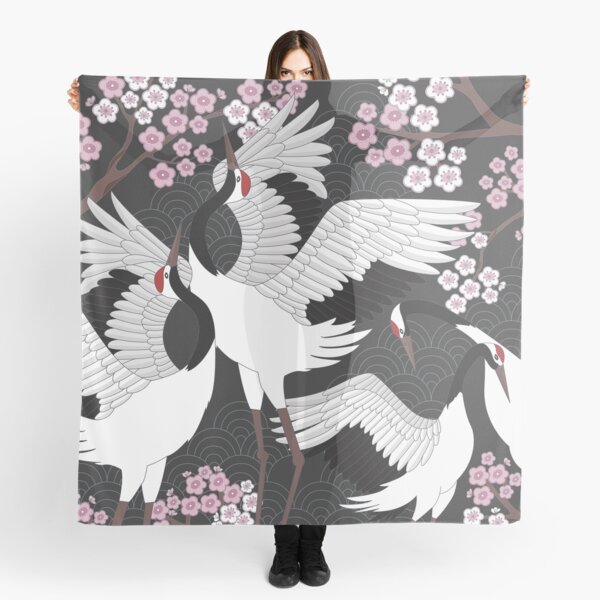 Japanese Cranes Scarf