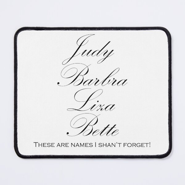 Item preview, Judy - Barbra - Liza - Bette (BLACK) designed and sold by Wayne's Warehouse.