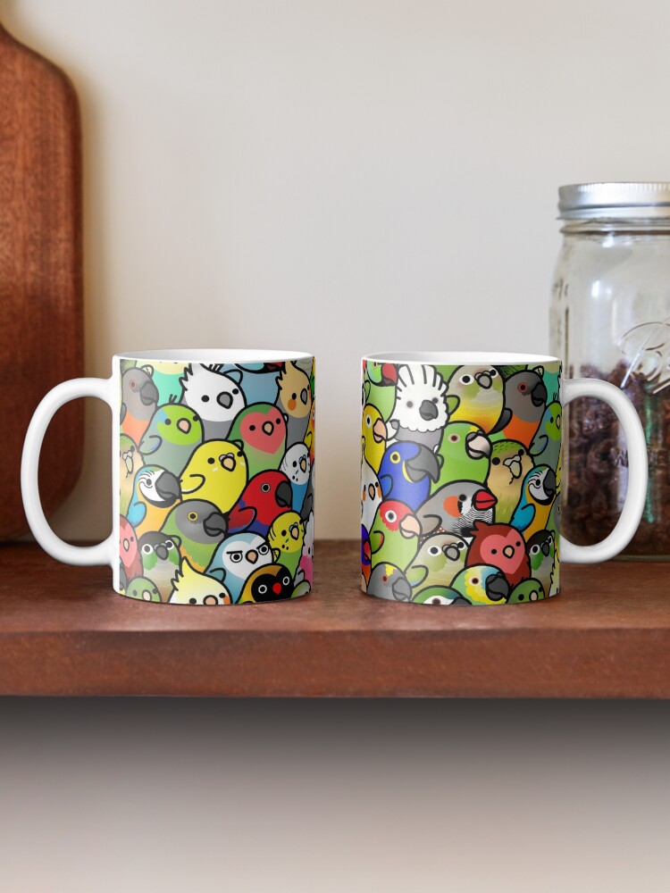 Alternate view of Everybirdy Pattern Coffee Mug