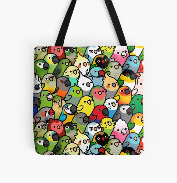 Everybirdy Pattern All Over Print Tote Bag