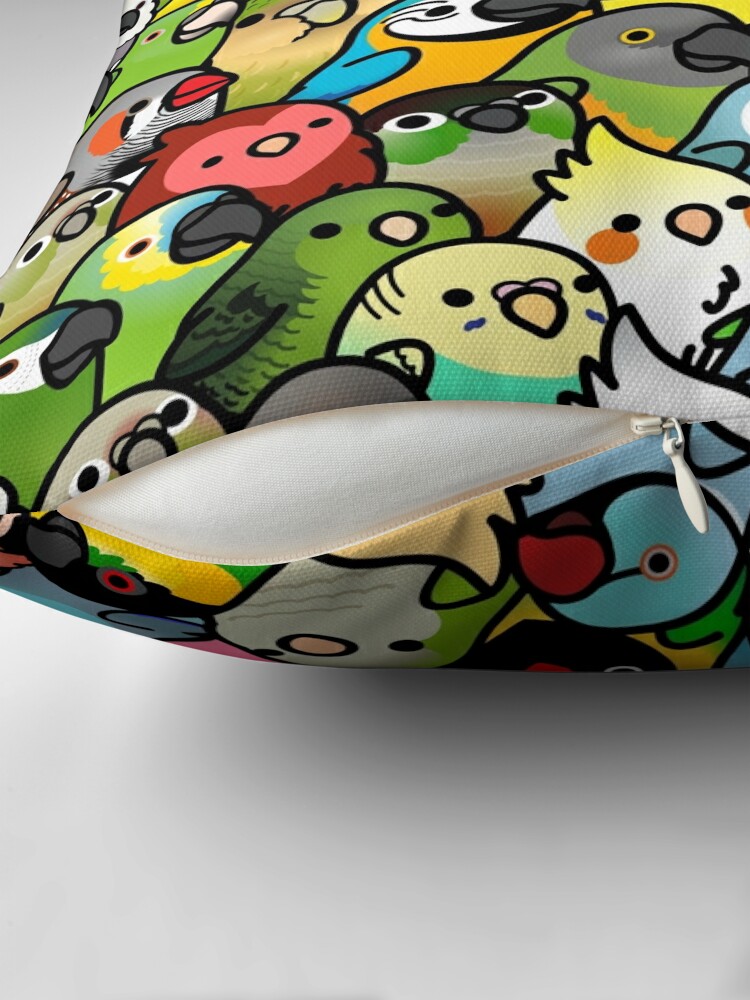 Alternate view of Everybirdy Pattern Throw Pillow