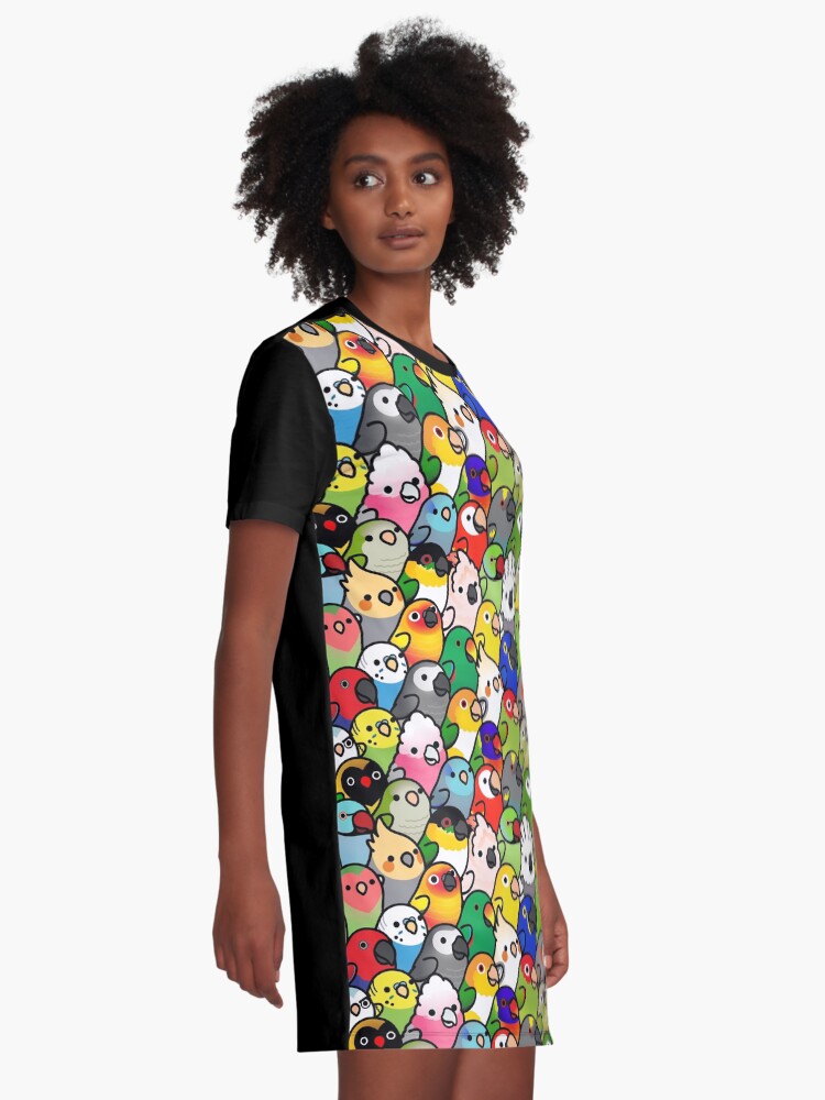 Alternate view of Everybirdy Pattern Graphic T-Shirt Dress