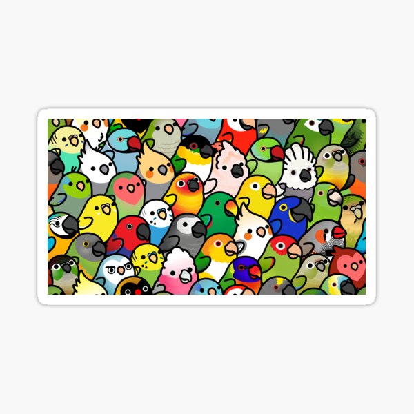 Everybirdy Pattern Sticker